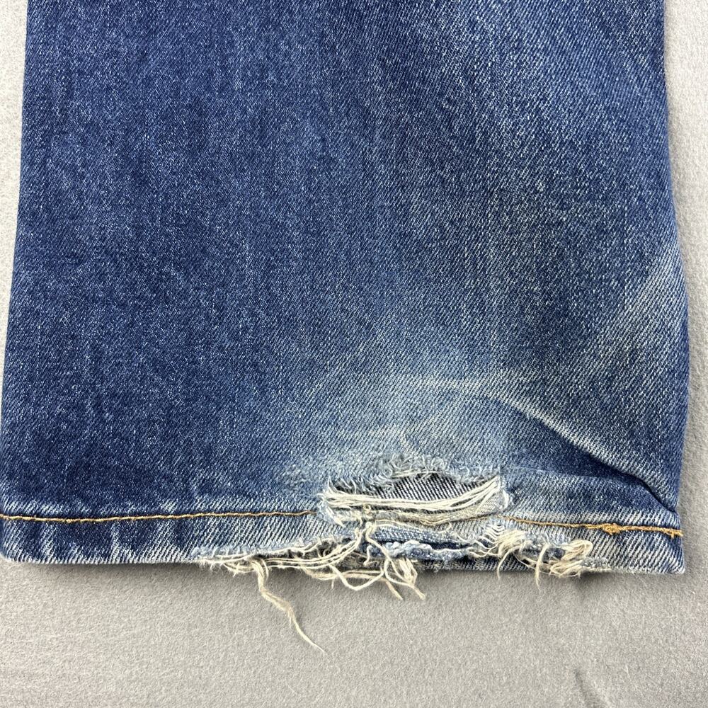 Levi’s 505 Denim Blue Jeans Mens 36x29 Casual Straight Leg Pants Medium Wash - Picture 12 of 14